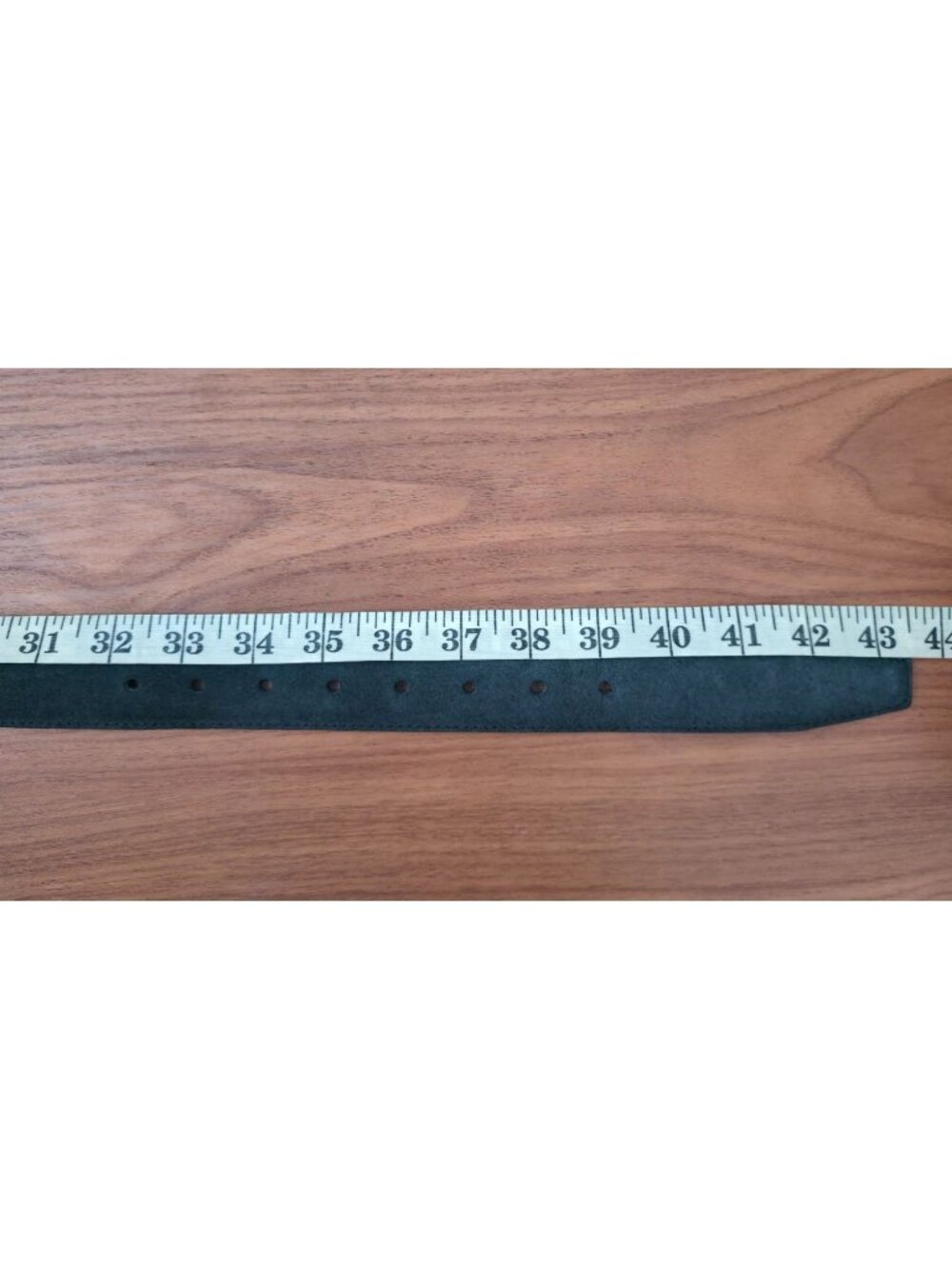 Mashad Leather Ash-Black Suede Belt With Brass Buckle - Sz 36 - Picture 6 of 7